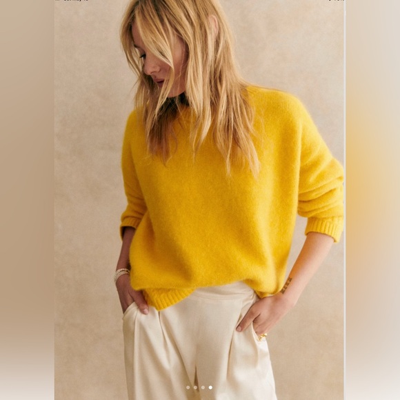 Sezane Georgio High Waist Tailored Satin Trousers Pants Sézane - Picture 3 of 8